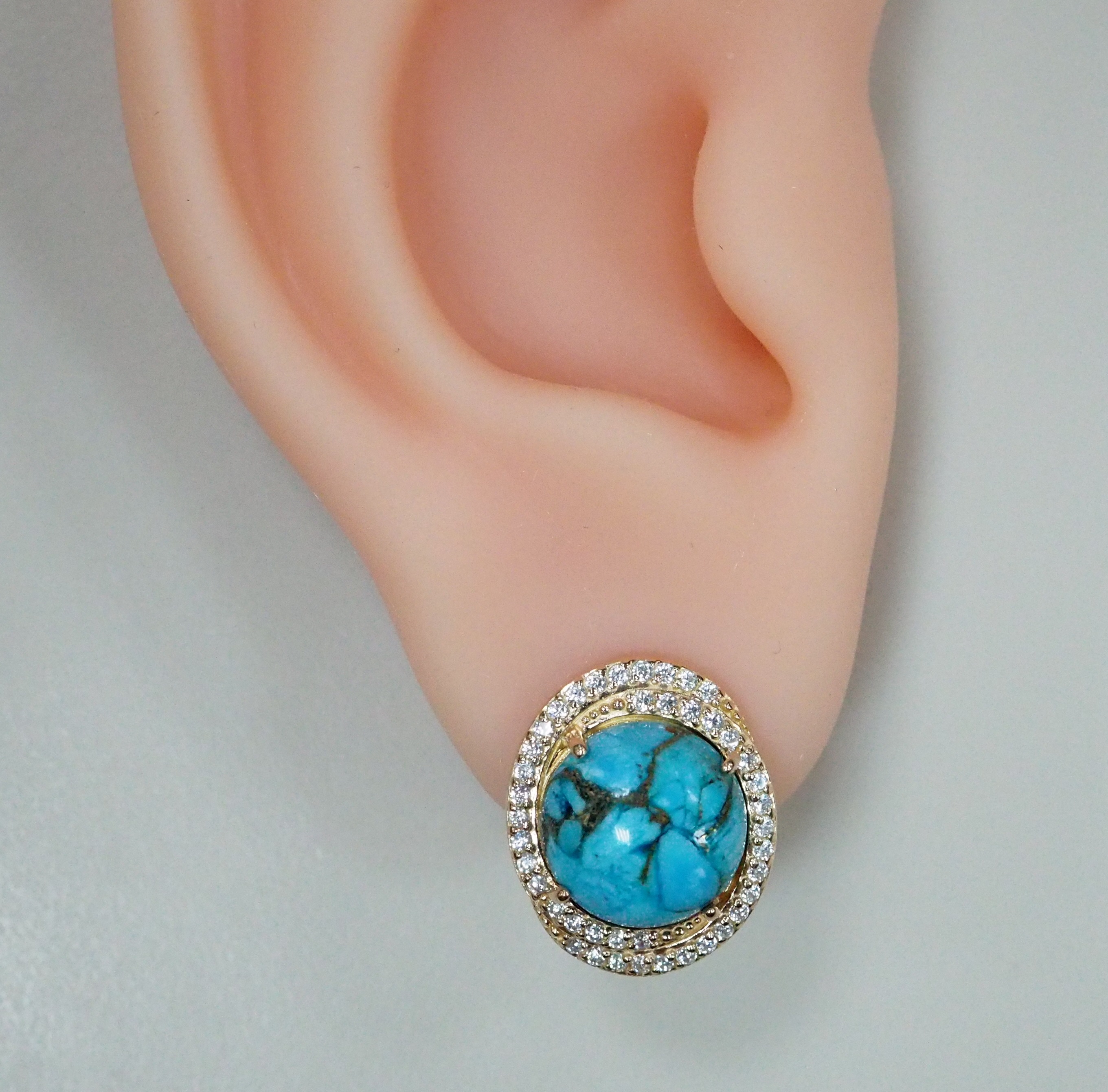 Серебряные серьги с бирюзой